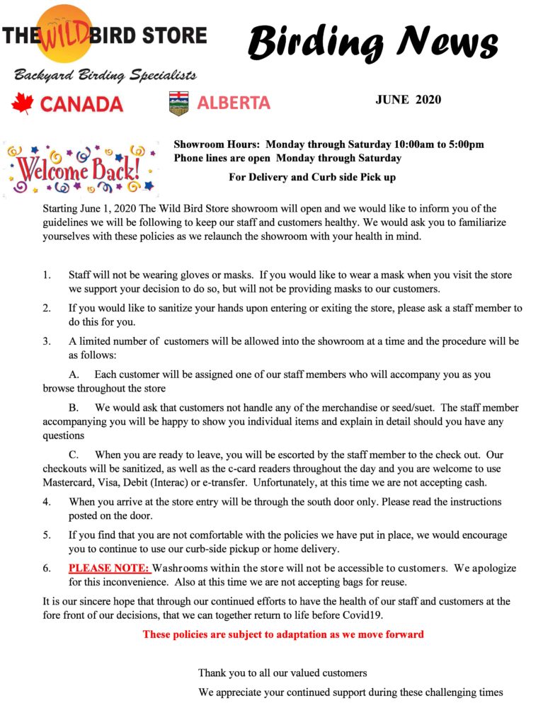 The Wild Bird Store Southern Alberta's Backyard Birding Specialist