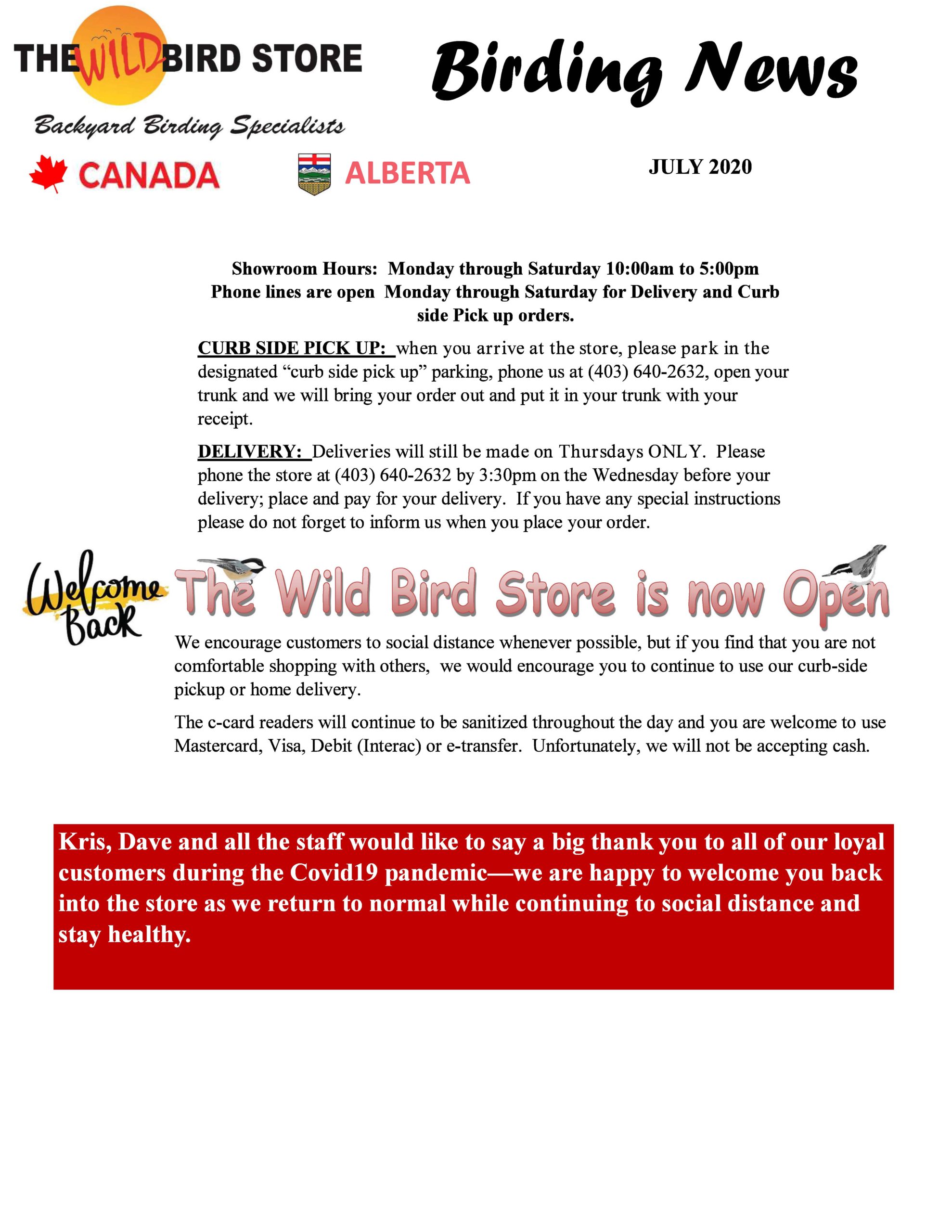 The Wild Bird Store Southern Alberta's Backyard Birding Specialist